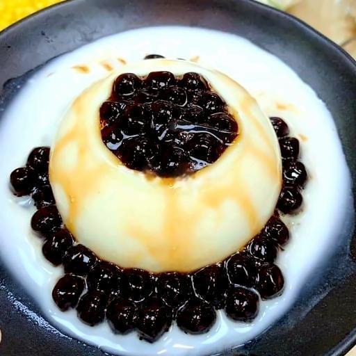 Hình ảnh Tàu hũ trân châu đường đen flan