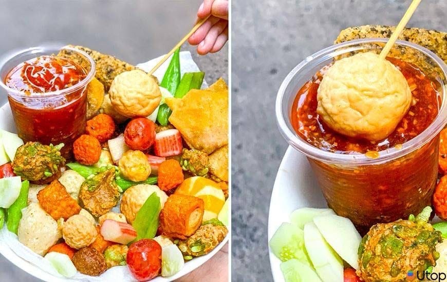 Hình ảnh Combo Cá viên chiên (Lớn)+ 2 ly trà tắc
