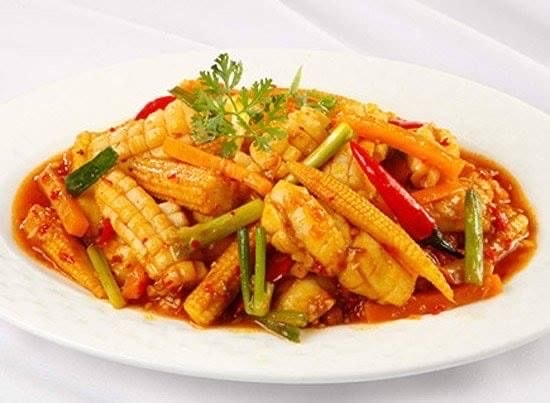 Hình ảnh Mực xào sa tế