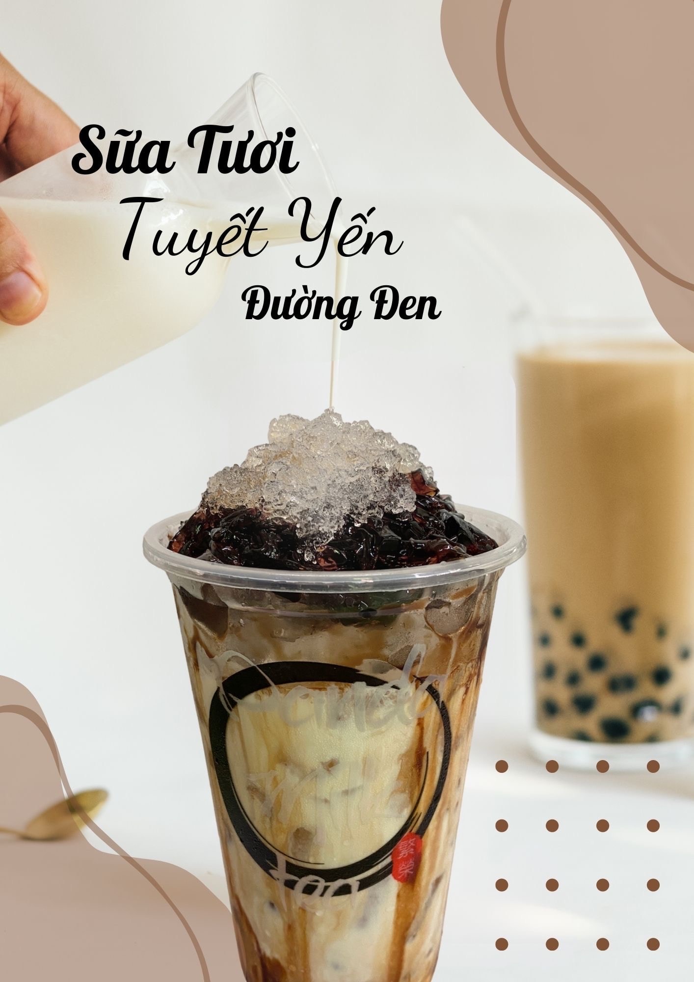 Hình ảnh sữa tươi tuyết yến đường đen