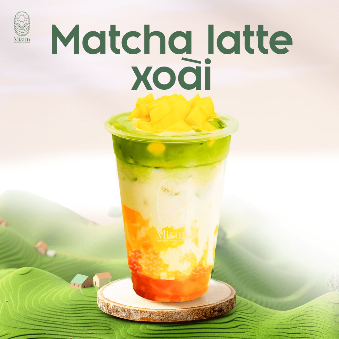 Hình ảnh Matcha latte xoài