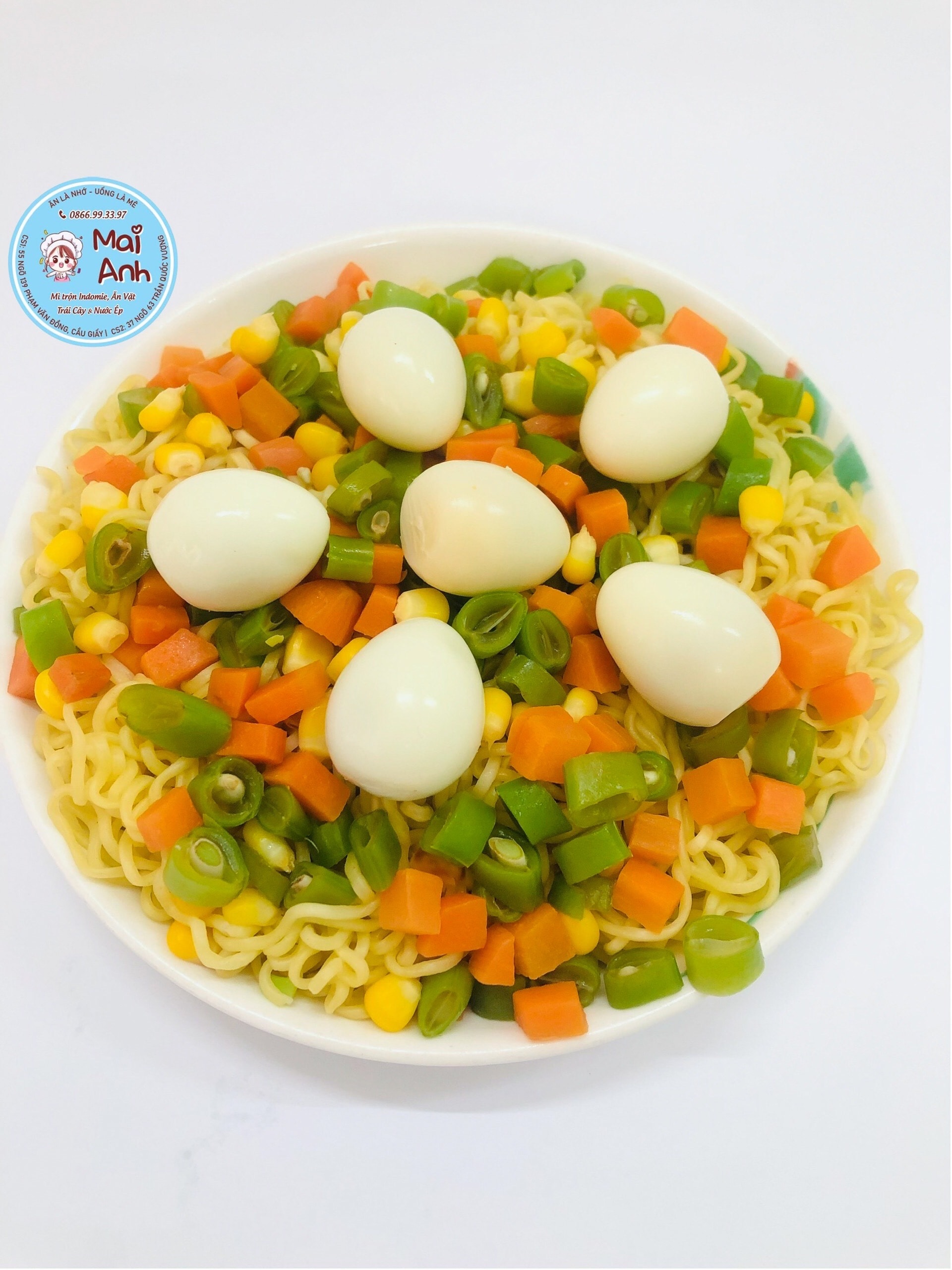Hình ảnh Mì trộn trứng cút