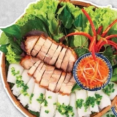 Hình ảnh Combo1 - 200 gram heo quay + 200 gram bánh hỏi + rau nước mắm