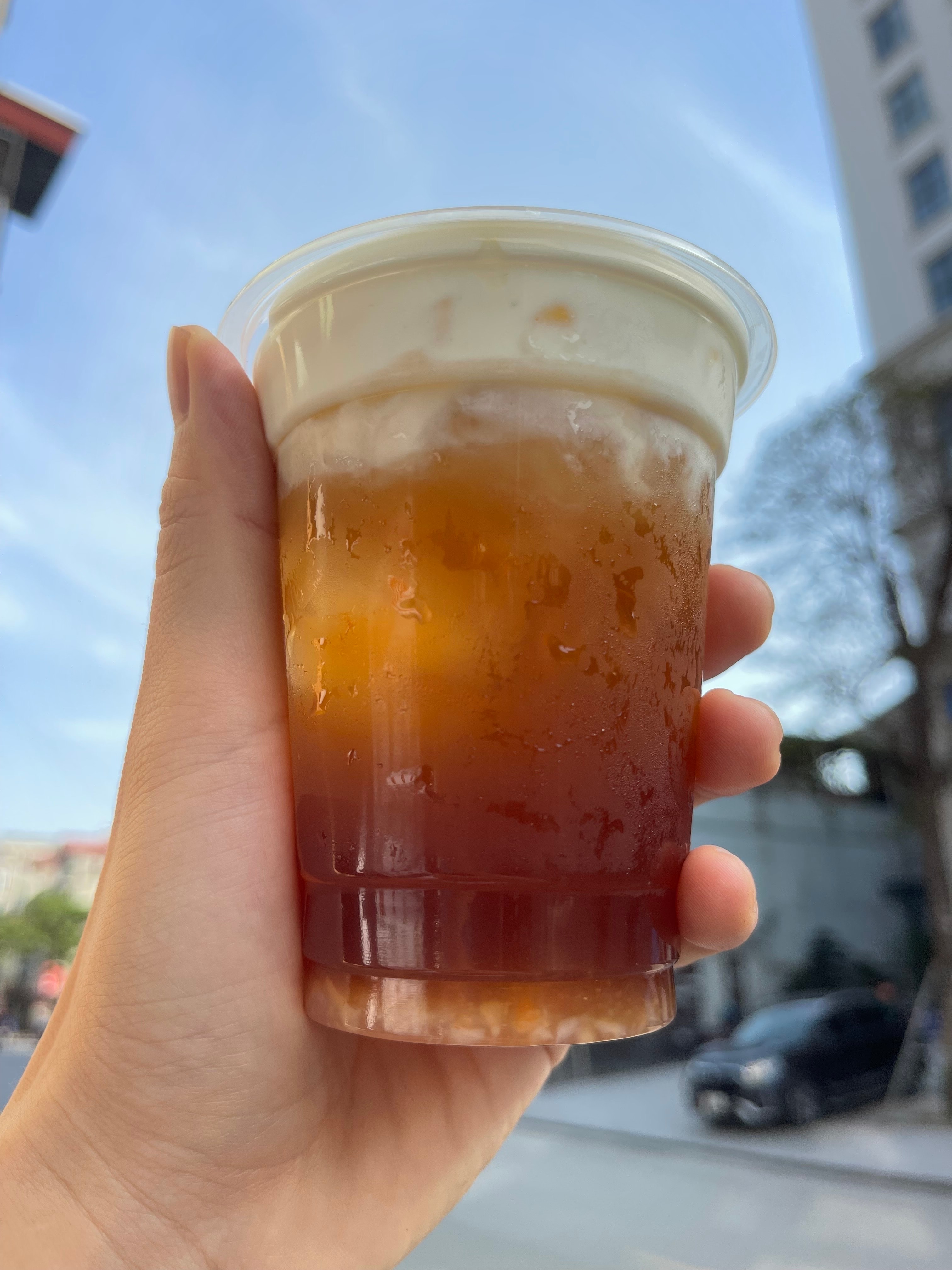 Hình ảnh Trà vải kem cheese cốc lớn 500ml