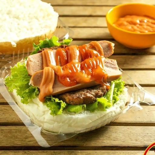 Hình ảnh Hamburger gà+ Xúc xích