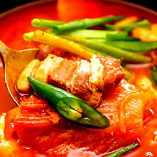 Hình ảnh Canh Kim Chi Ba Chỉ