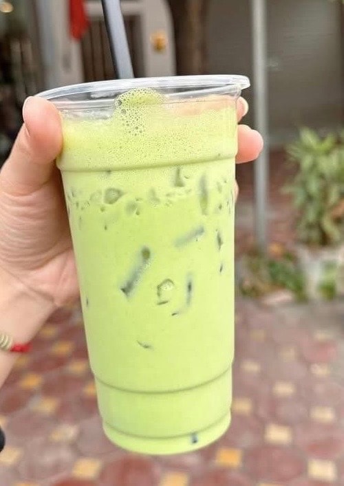Hình ảnh trà sữa thái xanh SIZE lớn 700ml