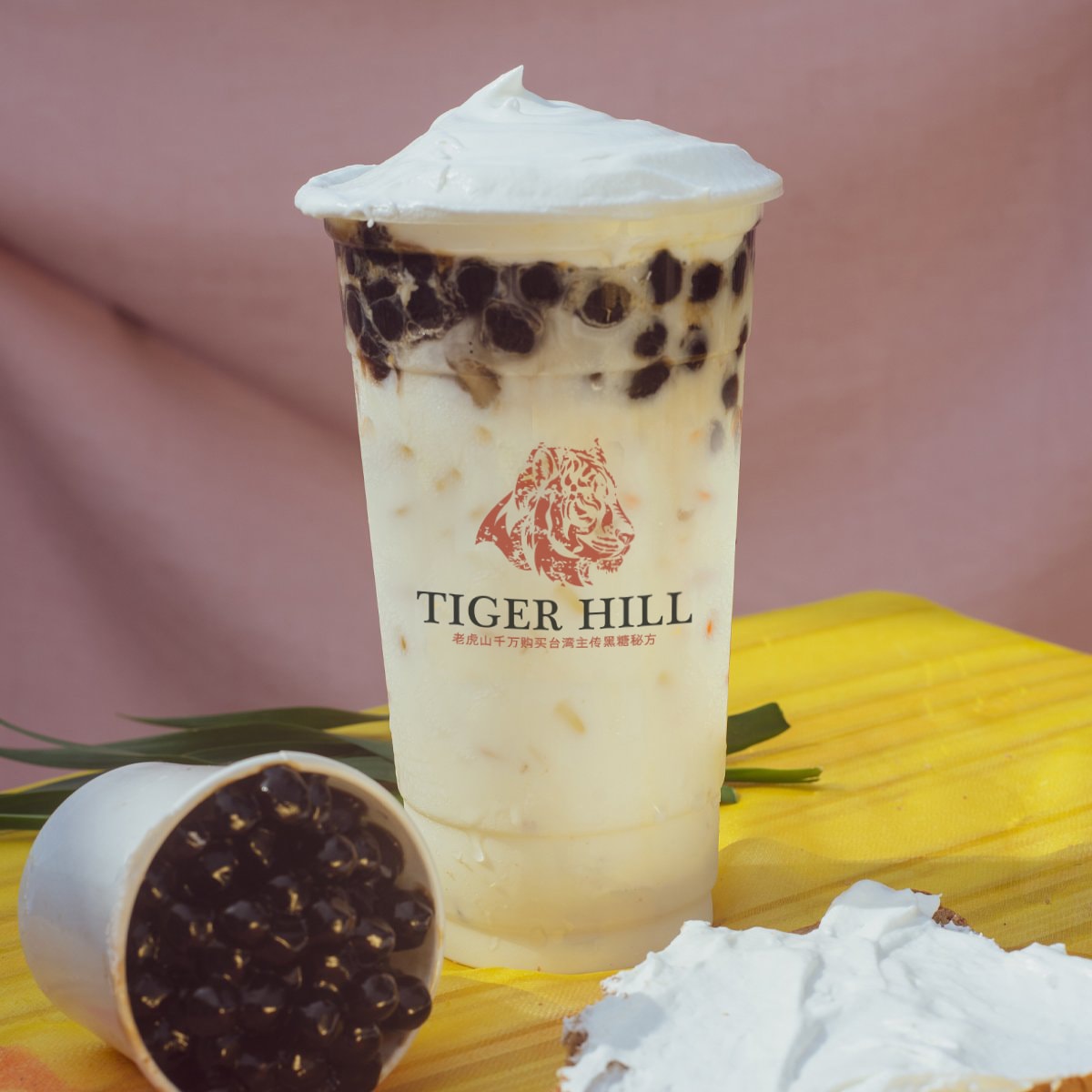 Hình ảnh Sữa tươi kem cheese trân châu đường đen Tiger Hill
