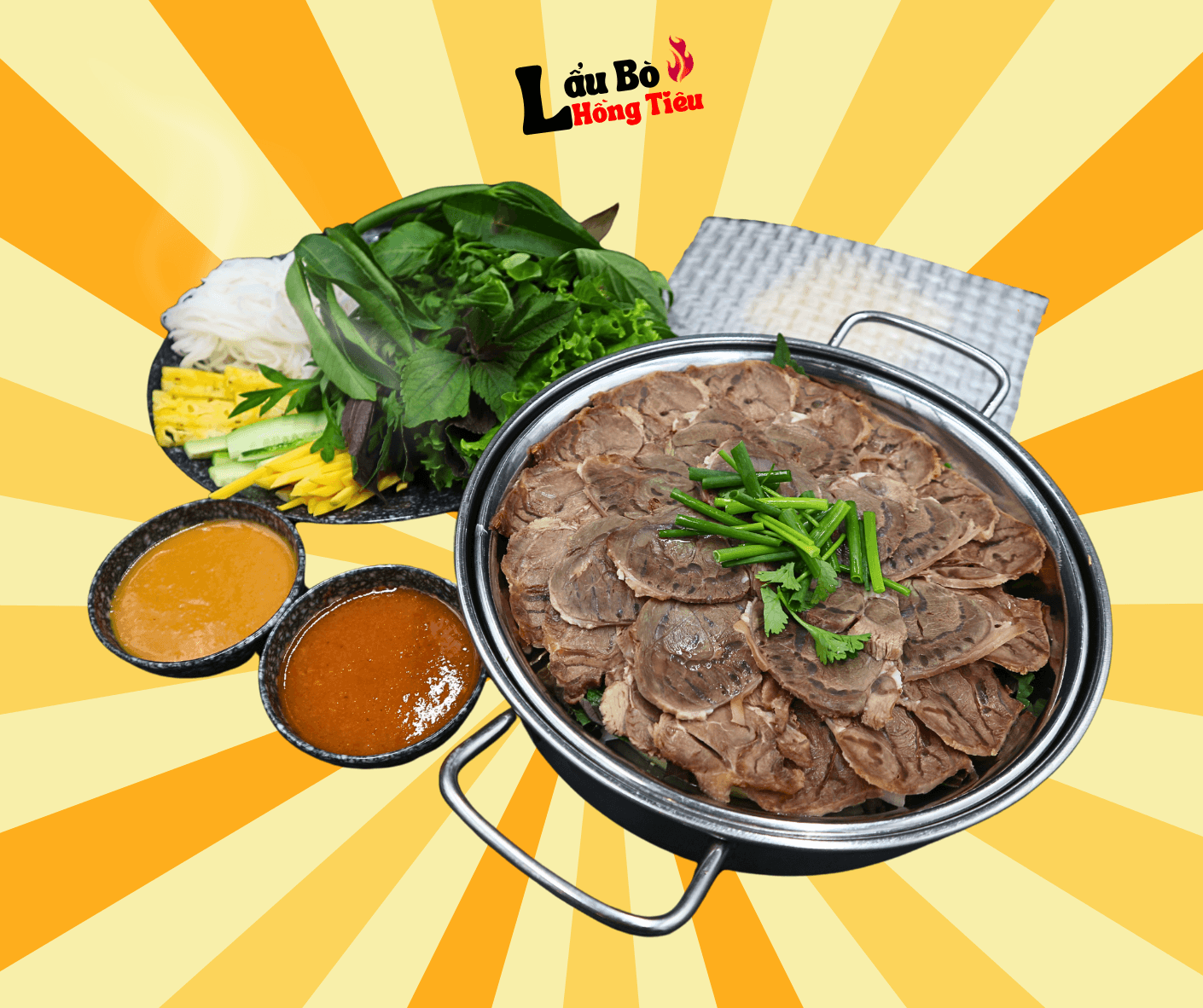 Hình ảnh Bắp Bò Cuốn Rau Rừng
