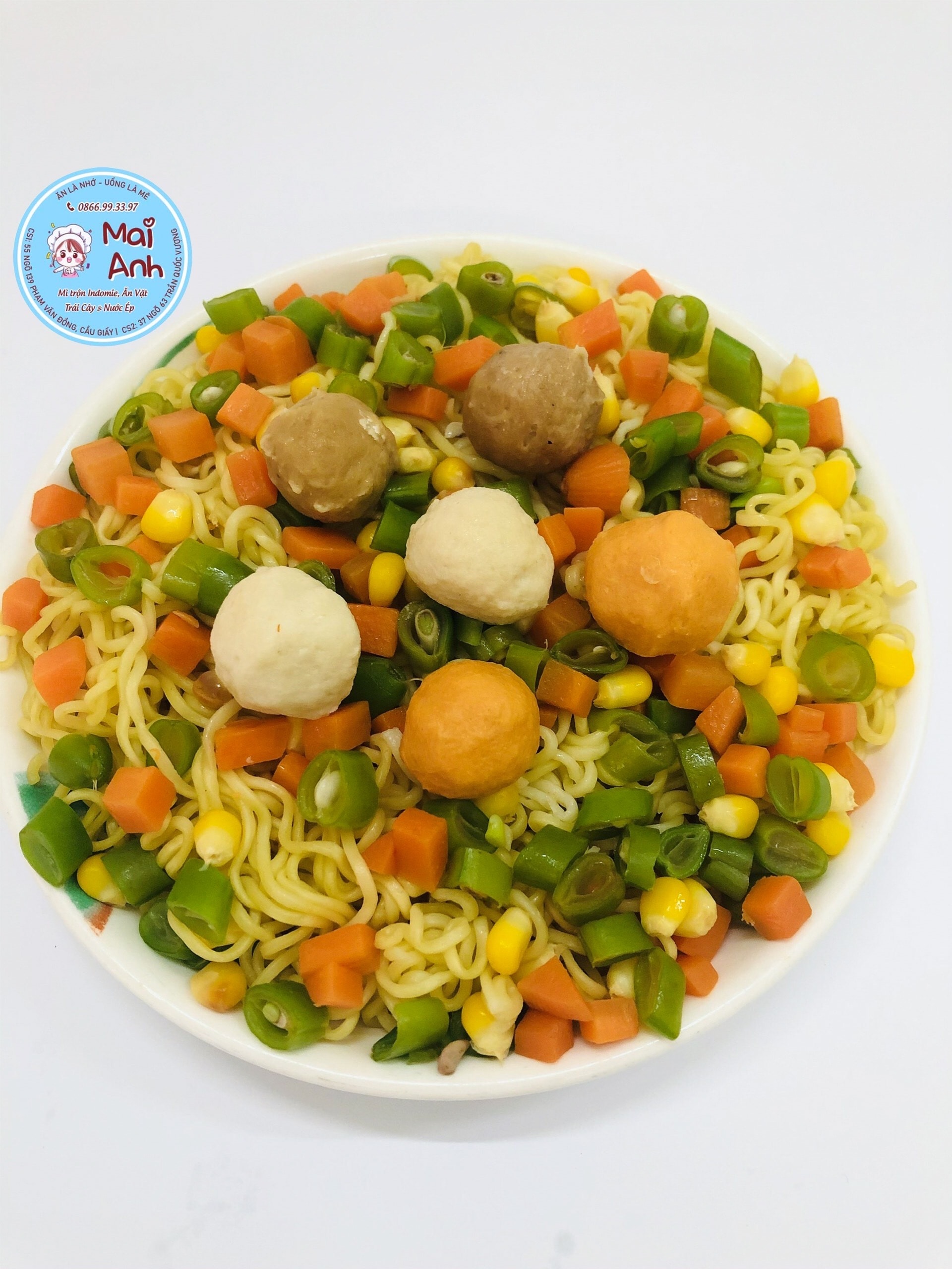 Hình ảnh Mì trộn viên bò tôm cá