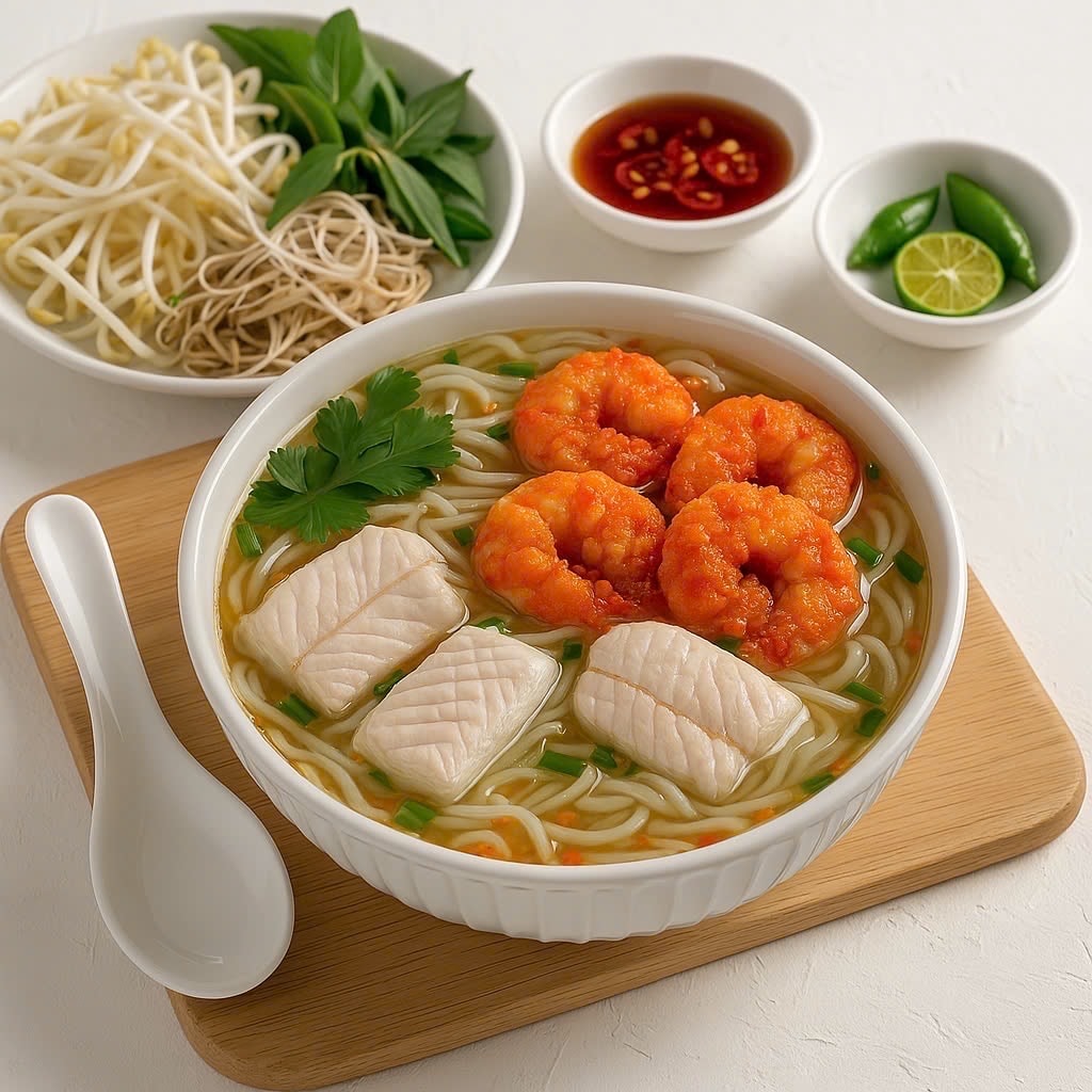 Hình ảnh Bún cá Kiên Giang + Trà tắc hoặc Sâm bông cúc