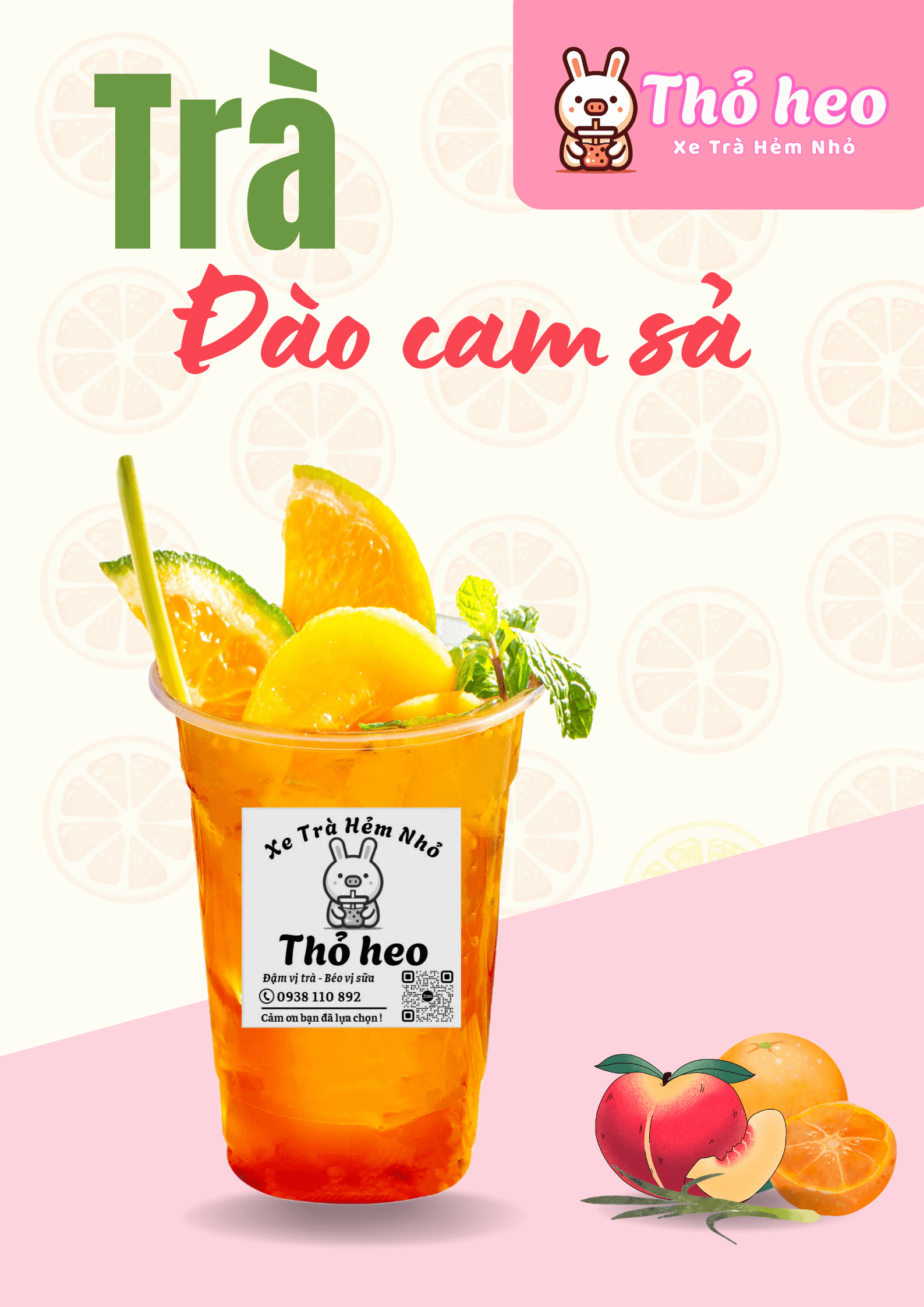 Hình ảnh Trà đào cam sả size L 
