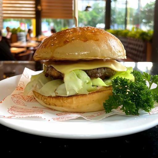 Hình ảnh Hamburger bò Mỹ - cheese