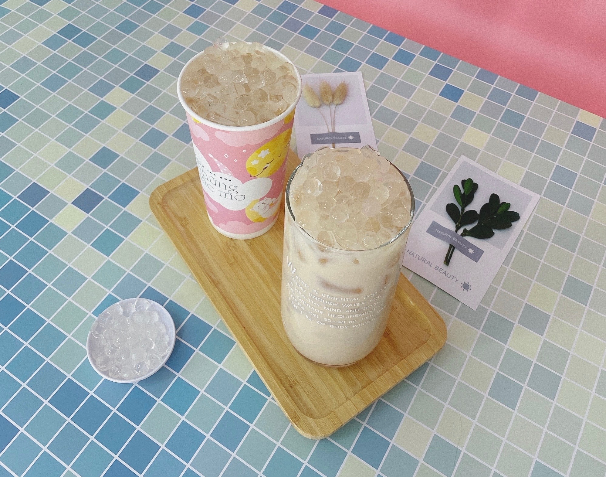 Hình ảnh Combo : 2 Ly Trà Sữa Trân Châu ( L ) + 1 Ly Trà Kiwi ( L )