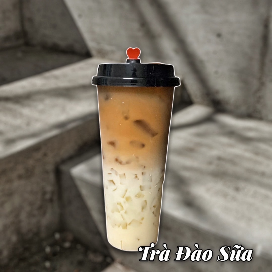 Hình ảnh Trà Đào Sữa 1 Lít