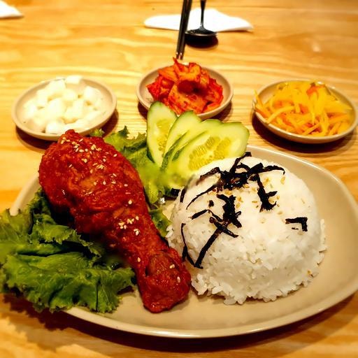 Hình ảnh Cơm đùi gà sốt