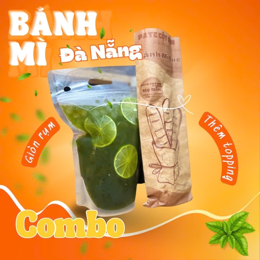 Hình ảnh Combo Tiện Lợi Túi Trà Chanh Thái Xanh và 1 Bánh Mì Que Dài Đà Nẵng