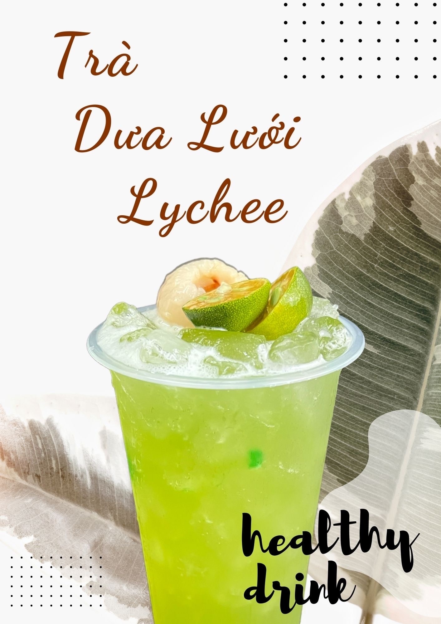 Hình ảnh Trà dưa lưới lychee