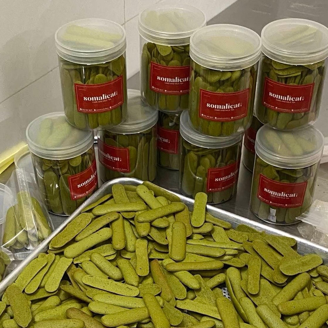 Hình ảnh Bánh Quy Lưỡi Mèo Trà Xanh 250g