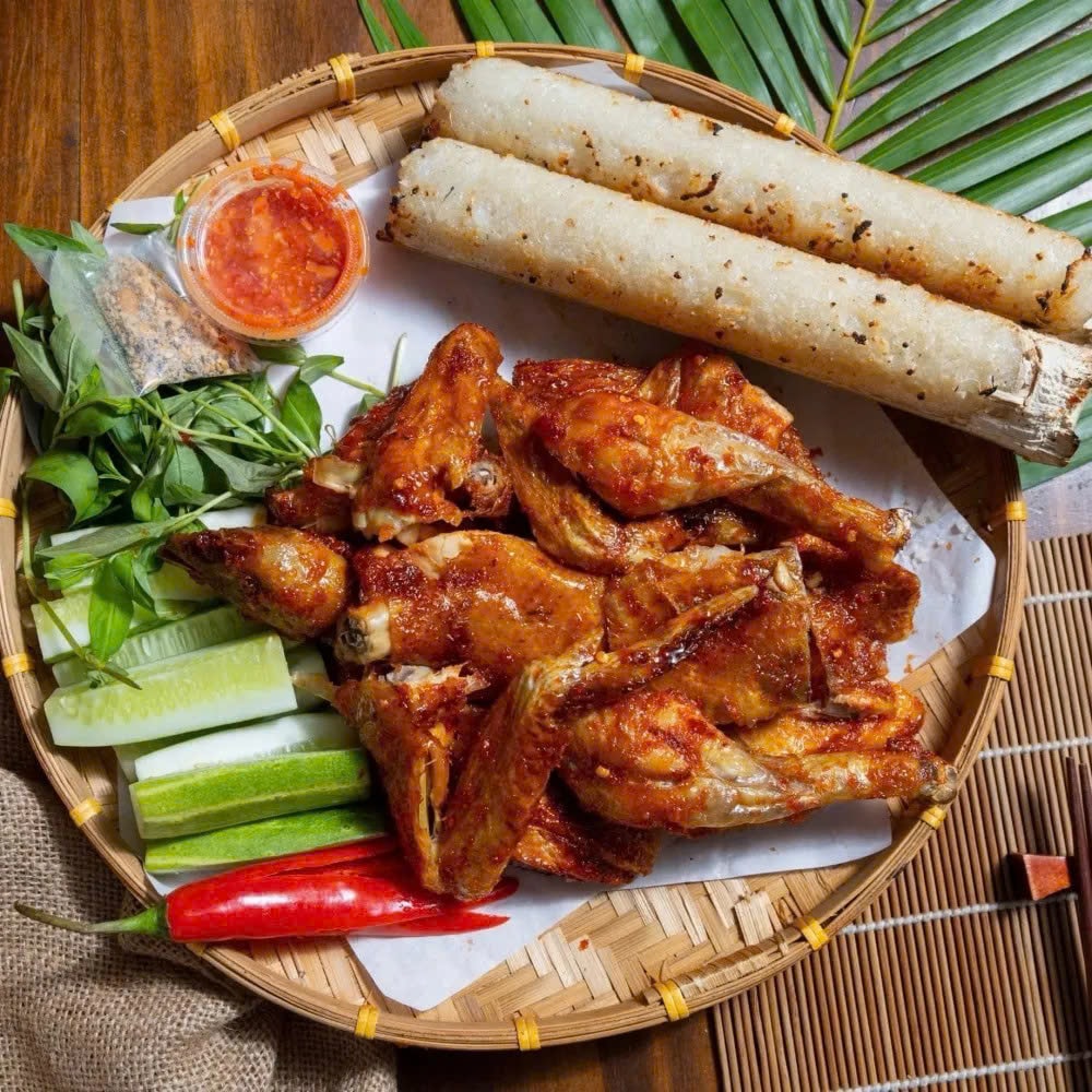 Hình ảnh Combo 2 : 1 gà nướng sốt mật ong - 2 cơm lam