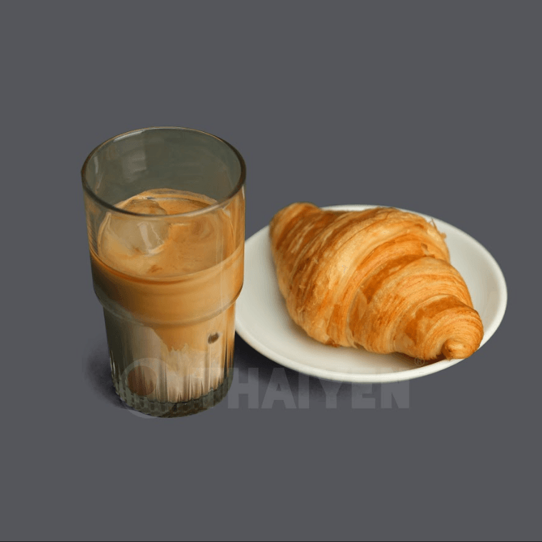 Hình ảnh Latte + Bánh nướng tự chọn