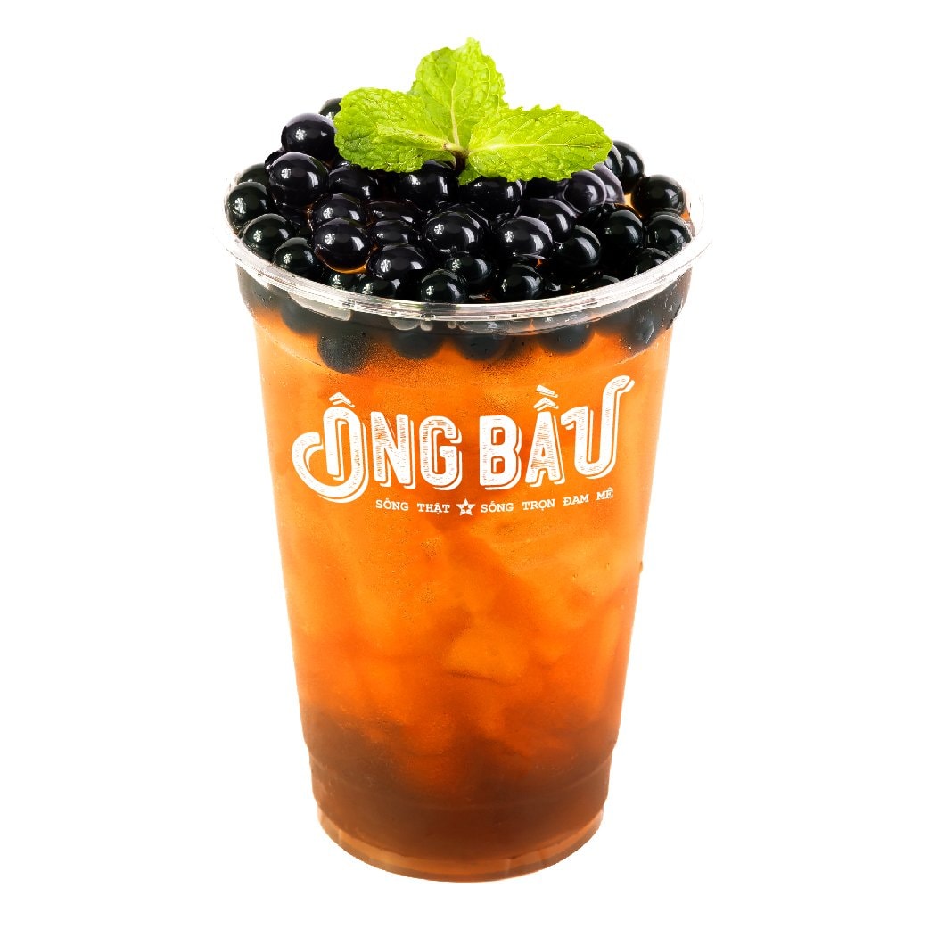 Hình ảnh Trà việt quất hạt boba Size M