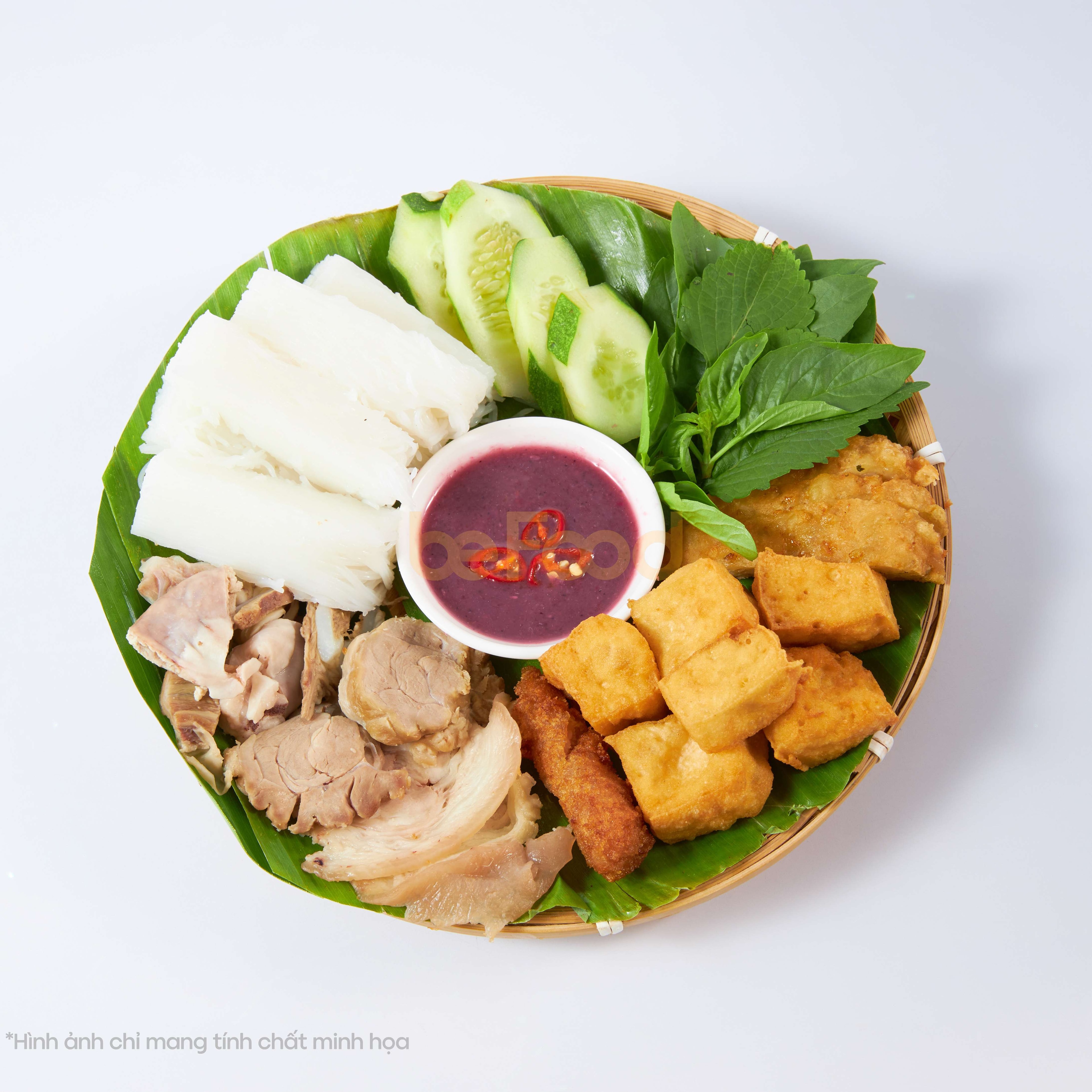 Hình ảnh Bún đậu, dồi sụn, nem