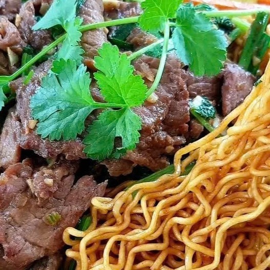 Hình ảnh Mì xào bò - trứng+MIỄN PHÍ NƯỚC MÍA LY LỚN 