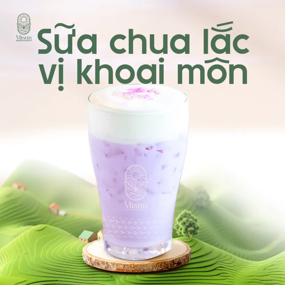 Hình ảnh Sữa chua lắc khoai môn