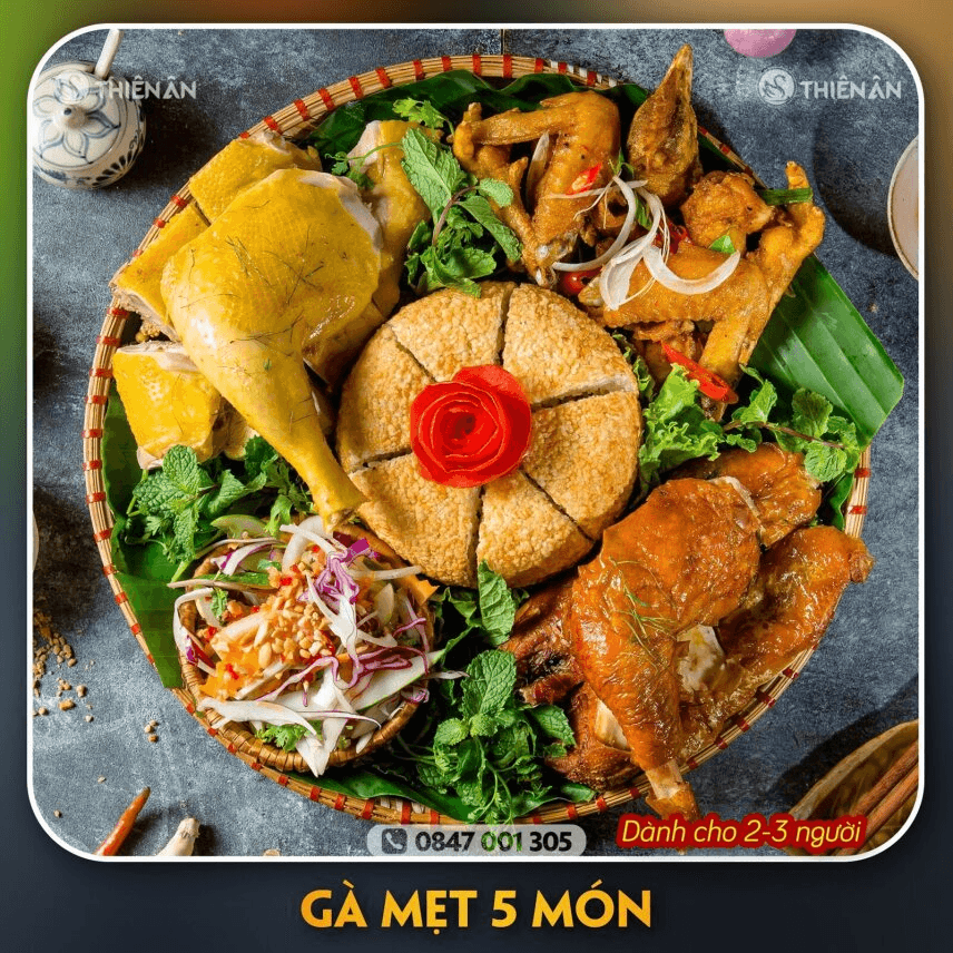 Hình ảnh Gà mẹt 5 món. khong84700130năm