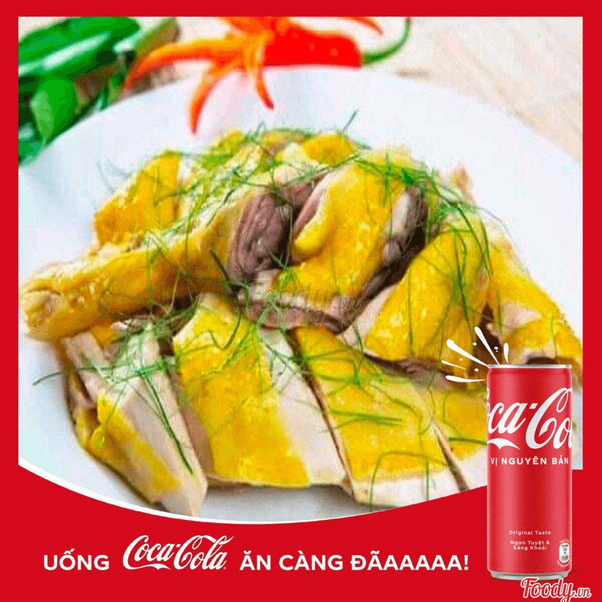 Hình ảnh Gà hấp lá chanh nửa con - coca