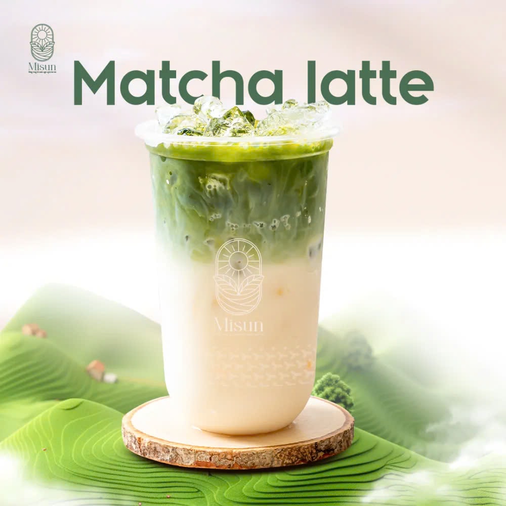 Hình ảnh Matcha latte kem muối
