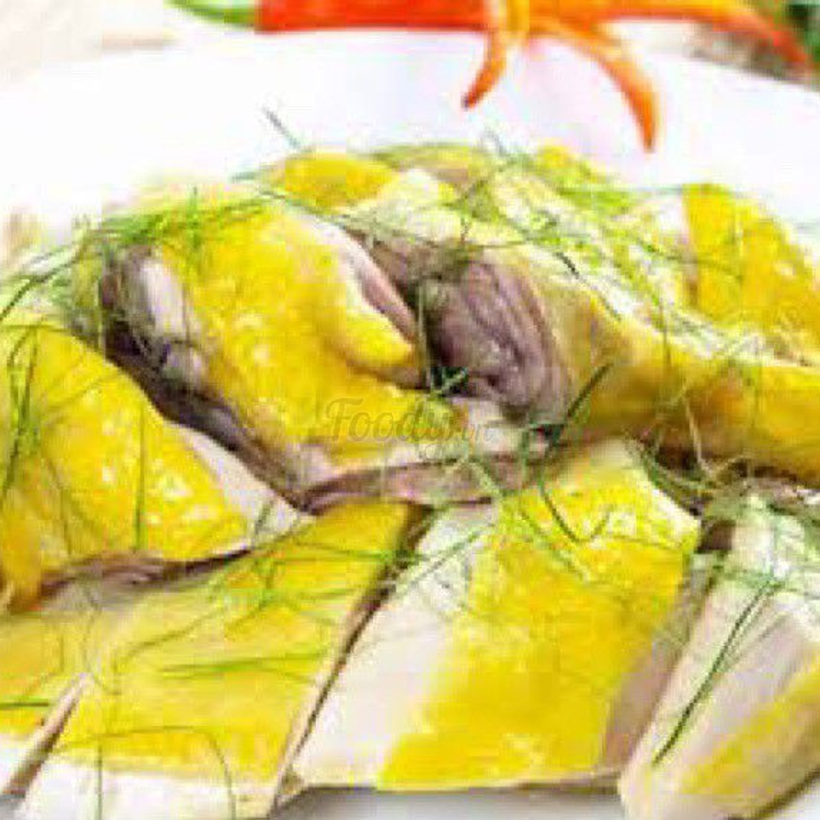 Hình ảnh Gà Chặt Lá Chanh (gà to 1kg5-1kg6) Nguyên Con gồm Lòng - Gỏi - Cháo Hạt Sen