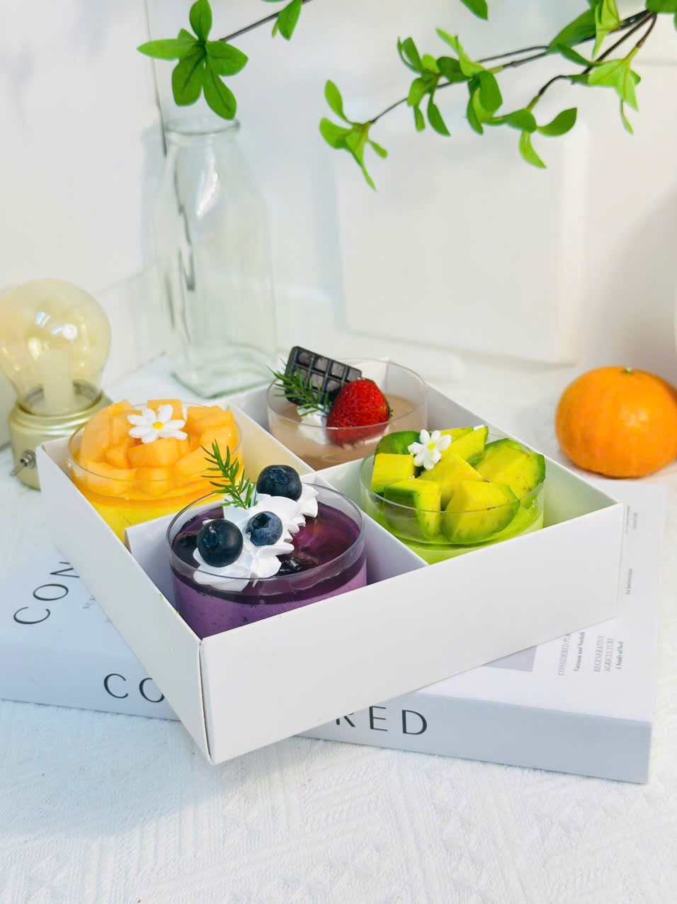 Hình ảnh Set mousse 4 vị xoài - việt quất - bơ - chocolate