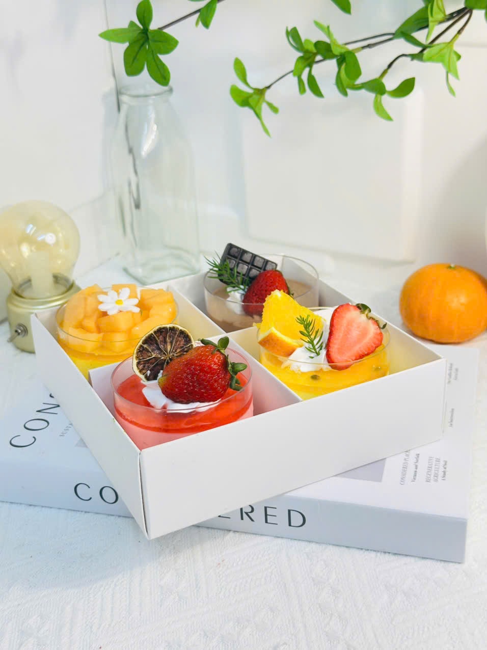 Hình ảnh Set mousse 4 vị xoài - chanh dây - dâu - chocolate
