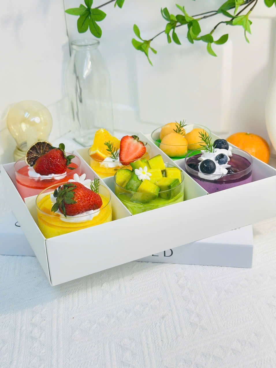 Hình ảnh Set mousse 6 vị dâu - xoài - chanh dây - bơ - dưa lưới - việt quất