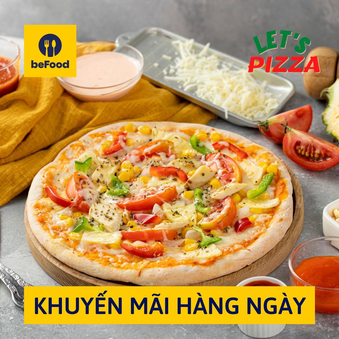 Hình ảnh Pizza Rau củ Bơ tỏi - Size 26cm (Vegetarian)
