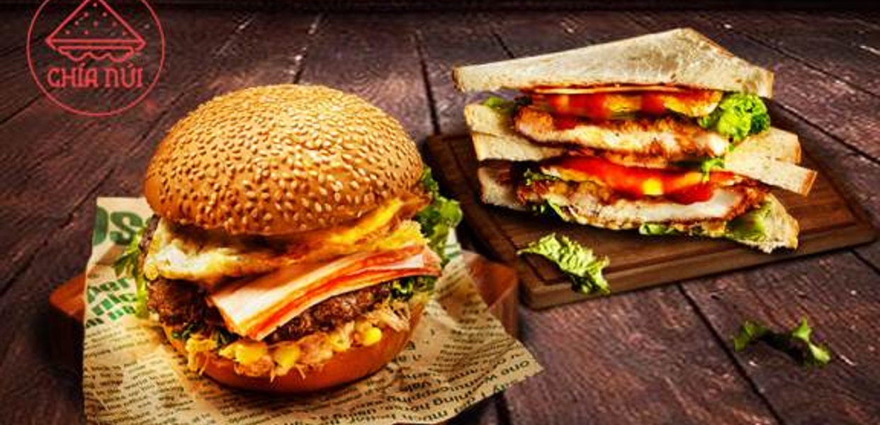 Hình ảnh Sandwich Hamburger Chía Núi - Minh Phụng