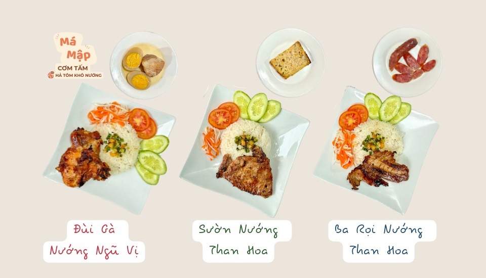 Hình ảnh Cơm Tấm Chả Tôm Khô Nướng - Ngô Quyền