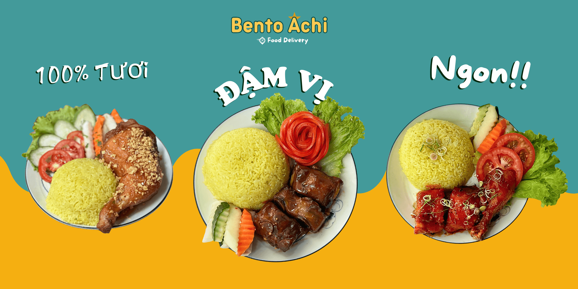 Hình ảnh Bento Achi - Cơm Gà Xối Mỡ & Xối Mắm Tỏi - Tứ Liên