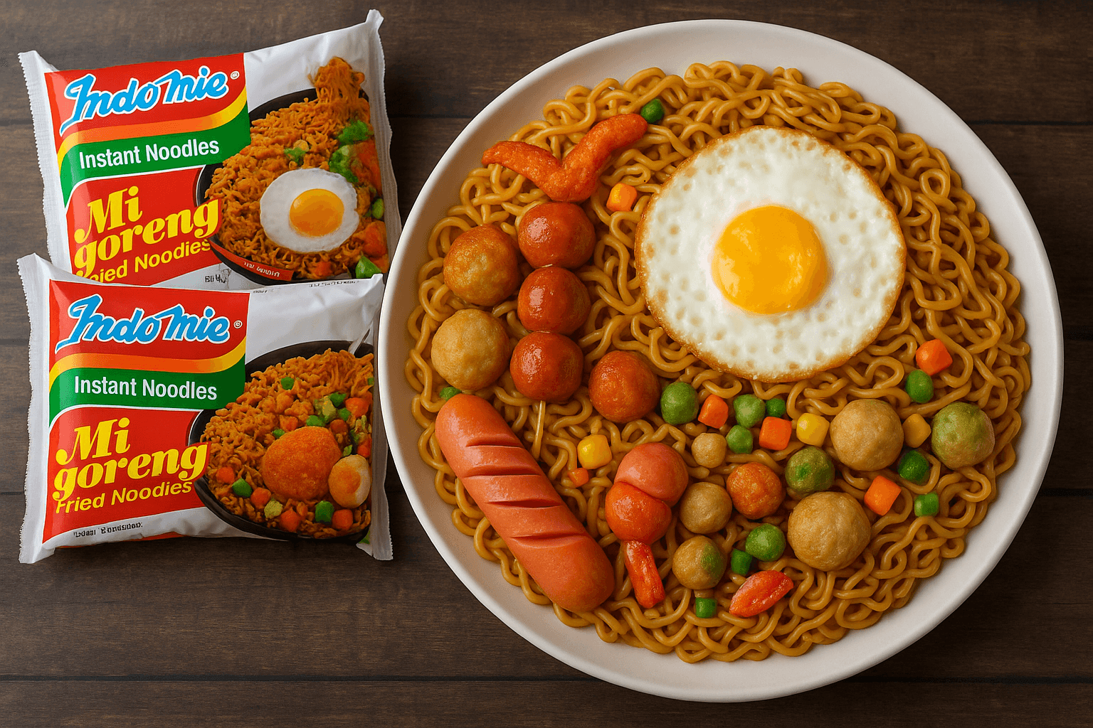 Hình ảnh Mì trộn Nhà Trinh - Indomie - Hoàng Sâm